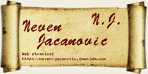 Neven Jacanović vizit kartica